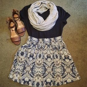 F21 Printed skirt